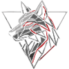 Alpha Spirit Geometric Wolf T-Shirt