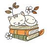 Bücher und Katzen Geschenkidee Frau Mann