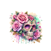 Flowers Skull Beauty Bloom