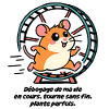 Hamster running in his wheel