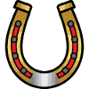 Gold horseshoe luck design