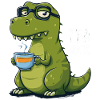 Tea Rex – Lustiger Dinosaurier mit Teetasse