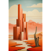 Illustration of a desert landscape