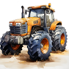 Tracteur électrique jaune Action tout-terrain
