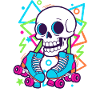 Skeleton Roller Neon Groove