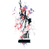 Statue of Liberty splashed with paint