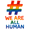 #WeAreAllHuman - Conception d’aquarelle arc-en-ciel