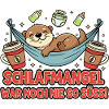 Sleeping angel otter in hammock