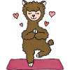 Cuddly Alpaca Yoga Heart