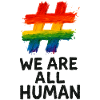 #WeAreAllHuman - Conception d’aquarelle arc-en-ciel