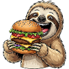 Mignon paresseux Fast Food Burger Cheeseburger