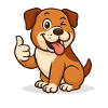 Happy Dog Thumbs Up