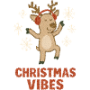Reindeer Glitter Winter Vibrations