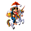 Affe Weihnachten Einhorn