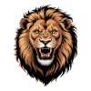 Flaming Vector Lion