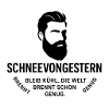 Bartkopf Portrait mit Textgrafik(SchneeVonGestern)