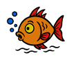 Cheerful Cartoon Fish Orange