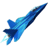 Jet bleu géométrique