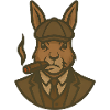 Lapin en costume avec cigare 1920
