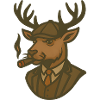 Gangster Deer in Suit with Cigar