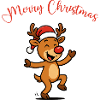 Deer with Santa Hat