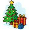 Weihnachtsbaum Cartoon Geschenke