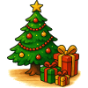 Weihnachtsbaum mit Geschenken Muster