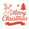 Merry Christmas Deer Motif