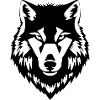 Wolf schwarzweiß T-shirt Geschenk