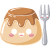 Pudding with fork