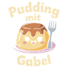 Pudding with fork