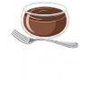 Pudding with fork