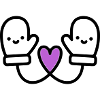 Cute Gloves with Heart | Winter Love