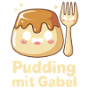 Pudding with fork