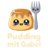 Pudding with fork