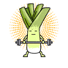 Weightlifter MUSCLE LEEK Gym Funny