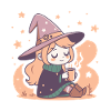 Cute Witch Cozy and Kawaii Tea