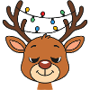 Merry Reindeer with Fairy Lights – Christmas