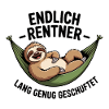 Endlich Rentner – Ruhestand, Spruch, Geschenkidee