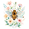 Bee in a flower frame