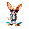 Chihuahua Skate Chic