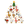 Funny Goose Christmas Tree Holiday Design