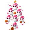 Cute Pink Ghost Christmas Tree Design