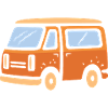Retro Camper Van Cartoon Illustration