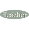 Winter Teacher Lettering Fir Branches
