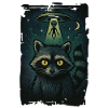 Funny Raccoon Gift Cosmic Trash Guardian