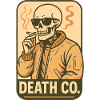 Skeleton Smoking in Bomber Jacket