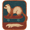 Ferret on Skateboard Retro