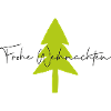 Glowing Green Christmas Tree Lettering