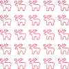 Motif de silhouette de renne rouge
